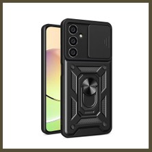 Northcity Samsung Galaxy A25 5g Uyumlu Kılıf Pars Lens Yüzüklü Silikon - Siyah Bx