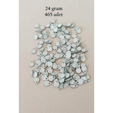 Uravas Store Uraselect Oya Abiye Bileklik Kolye Pleksi Metalik Plastik Pul Gümüş Renk 24 Gram 465 Adet - BNC569