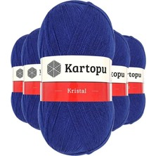 Uravas Store Uraselect 5 Adet Kristal Çift Katlı El Örgü Lif Ipi Lacivert K627 - Kartopu Mudanis