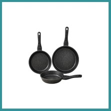 Bt Teknik Redchef 20-24-28CM 3lu Dokum Tava Set Bez