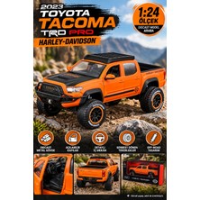 Toyfest Toyota Tacoma Trd Pro 2023 1:24 Diecast Harley Davidson Turuncu Model Pickup 21 cm