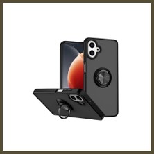 Northcity Samsung Galaxy A07 4g Uyumlu Montreal Yüzüklü Silikon Kapak - Siyah Bx