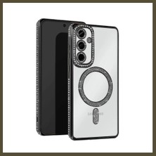 Northcity Samsung Galaxy S23 Fe Uyumlu Joke Simli Magneticsafe Kılıf - Siyah Bx