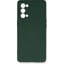 Uravas Store Uraselect Oppo Reno 5 Pro Kılıf Nano Içi Kadife Silikon - Koyu Yeşil