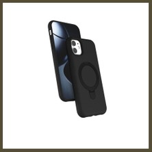 Northcity iPhone 11 Uyumlu Regal Magsafe Standlı Kapak - Siyah Bx