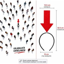 TCX Etkileyici Kırmızı Buradayım Ok Tacı 32,5 cm Keçe