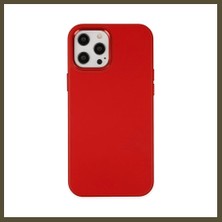 Northcity iPhone 12 Pro Max Uyumlu Kılıf Asya Deri Silikon - Kırmızı Bx