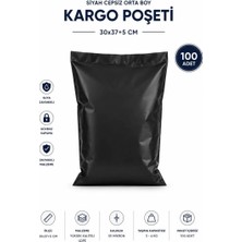 Uravas Store Uraselect Siyah Cepsiz Orta Boy Kargo Poşeti 30X37+5 cm 100 Adet