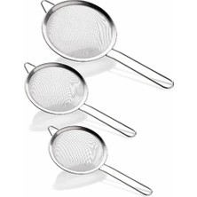 Uravas Store Uraselect Büyük 3'lü Metal Süzgeç ROYALEKS-CLKN-1359