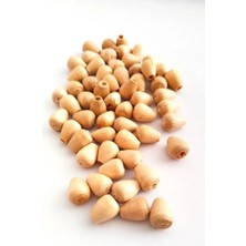 Uravas Store Uraselect 20 gr (55 Adet) Ahşap Boncuk 12 mm Boy x 10 mm En Doğal Ahşap Makrome El Işi Çanta