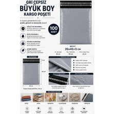 Uravas Store Uraselect Gri Cepsiz Büyük Boy Kargo Poşeti 35X45+5 cm 100 Adet