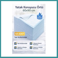 Bt Teknik Yatak Koruyucu Örtü 60X90 cm 60 Adet Tek Kullanımlık Sıvı Geçirmez Hasta Altı Bezi Bez
