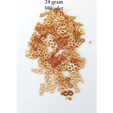 Uravas Store Uraselect Oya Abiye Bileklik Kolye Pleksi Metalik Plastik Pul Altın Renk 24 Gram 390 Adet - BNC547
