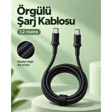 Uravas Store Uraselect Type C To Type C LED Işıklı Şarj Kablosu 1,2 Metre