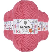 Uravas Store Uraselect 5 Adet Baby One Tüylenmeyen El Örgü Ipi Yünü Şeker Pembe K244