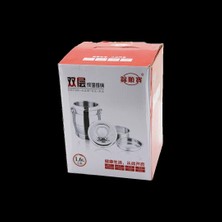 Uravas Store Uraselect Paslanmaz Çelik Sefer Tası Metal Kulplu Saklama Kabı