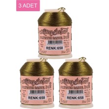 Uravas Store Uraselect 3 Adet Altınbaşak Oya ve Dantel Ipi 20 gr - Royaleks - No: 658