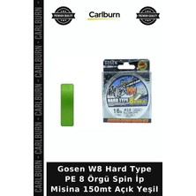 Carlburn Premium Gosen W8 Hard Type Pe 8 Örgü Spin Ip Misina 150MT Açık Yeşil Kıyı Avı Avcılık Spinning
