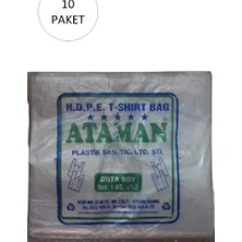 Uravas Store Uraselect Kalın Şeffaf Atlet Poşet Orta Boy 27X47 cm 1 kg (10 Paket-Takriben 1,450 Adet)