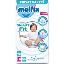 Molfix Premium Bebek Bezi Fırsat Paketi 4 Beden 7-14 kg 54 Adet