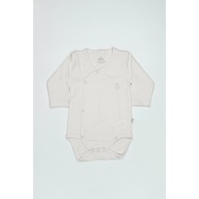 Bistyle Organik Natural Basic Style Kruvaze Uzun Kol Body BS17102 Ekru