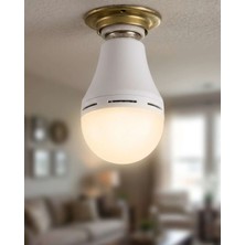 Bin1çeşit Şarjlı LED Ampul 6500K Soğuk Beyaz E27 Duy Enerji Tasarruflu