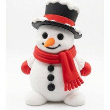 Demirhan3D ⛄ Kardan Adam Figürü 18 cm Dekoratif Biblo Yılbaşı ve Kış Temalı Özel Tasarım Hediye