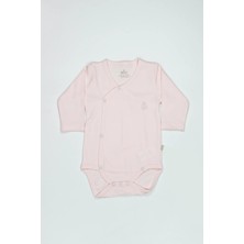 Bistyle Organik Natural Basic Style Kruvaze Uzun Kol Body BS17102 Pembe