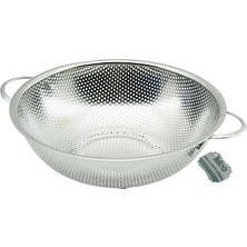 Uravas Store Uraselect 25CM Metal Kulplu Çelik Sepet Süzgeç Ince Tel Ayaklı