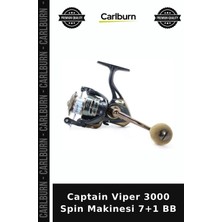 Carlburn Özel Üretim Captain Viper 3000 Spin Makinesi 7+1 Bb Hafta Sonu Hobi Ekipmanı Aktivite