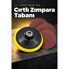 Mucit Home 1 Adet Cırtlı Disk Zımpara Tabanı ve 3 Adet Zımpara Diski