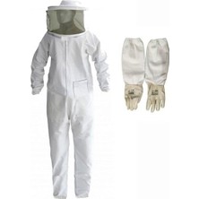 Arıcı Tulum Kıyafet Set M, (Tulum Maske+Arıcı Uzun Eldiven) 04301