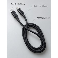 Uravas Store Uraselect Uzun ve Dayanıklı Type C Lightning Pd Hızlı Şarj Kablosu