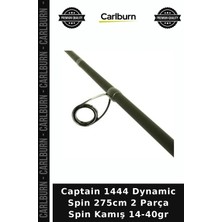 Carlburn Özel Seri Captain 1444 Dynamic Spin 275CM 2 Parça Spin Kamış 14-40GR Atış Yaz Doğa