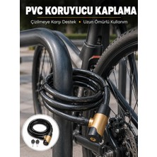 Uravas Store Uraselect Kalın Pvc Kaplamalı Çelik Halat Kilidi Pratik ve Güvenli Günlük Kullanım