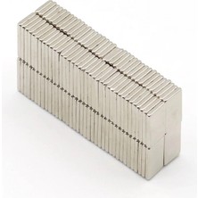 Beruflic 20 Adet 15X10X1.5 mm Köşeli Neodyum Mıknatıs N35 Magnet Dayanıklı Nikel Kaplama