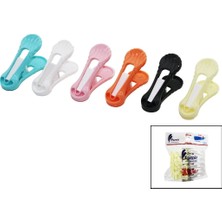 Uravas Store Uraselect 12PCS Yaysız Plastik Renkli Mandal