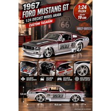 Toyfest 1967 Ford Mustang Gt 1:24 Diecast Harley Davidson Metal Custom Model Araba 19 cm