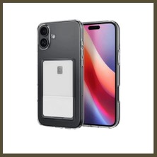 Northcity iPhone 16 Plus Uyumlu Kılıf Kart Şeffaf Silikon - Şeffaf Bx