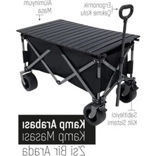 Myg Plus Katlanabilir Kamp Masası Taşıma Vagon Arabası, Pratik Taşıma