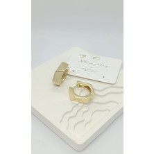 Nd Jewelry Vega Geometrik Gold Halka Küpe