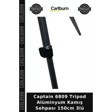 Carlburn Delux Serisi Captain 6809 Tripod Alüminyum Kamış Sehpası 150CM 3lü Sahil Oltatakimi Avcılık