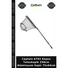 Carlburn Captain 6792 Kepçe Teleskopik 258CM Alüminyum Saplı 75X64CM Doğa Aleti Su Üstü Taşınabilir Araç
