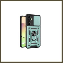 Northcity Samsung Galaxy A16 5g Uyumlu Kılıf Pars Lens Yüzüklü Silikon - Yeşil Bx