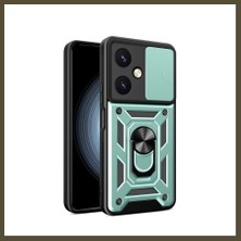 Northcity Vivo Y27 Uyumlu Kılıf Pars Lens Yüzüklü Silikon - Yeşil Bx