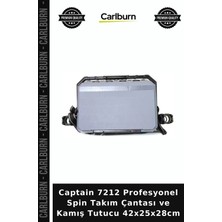 Carlburn Captain 7212 Profesyonel Spin Takım Çantası ve Kamış Tutucu 42X25X28CM Düzenleyici Balıkçı Ekipman