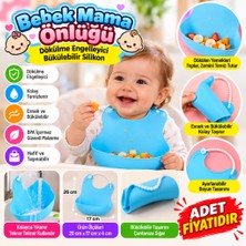 Str Store Çocuk Bebek Mama Önlüğü Dökülme Engelleyici Bükülebilir Mavi (Adet Fiyatıdır)