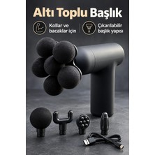 Uravas Store Uraselect Masaj Tabancası 5 Değiştirilebilir Başlıklı Şarjlı Siyah Masaj Aleti