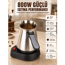 Uravas Store Uraselect Yeni Nesil Türk Kahve Makinesi Cezvesi Siyah Gri Kablolu Pratik