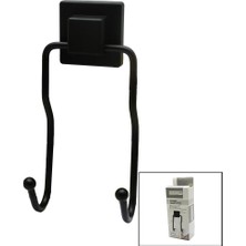 Uravas Store Uraselect Siyah - 2li Metal Sarkık Askı Kare Güçlü Yapışkanlı 8X9X19CM
